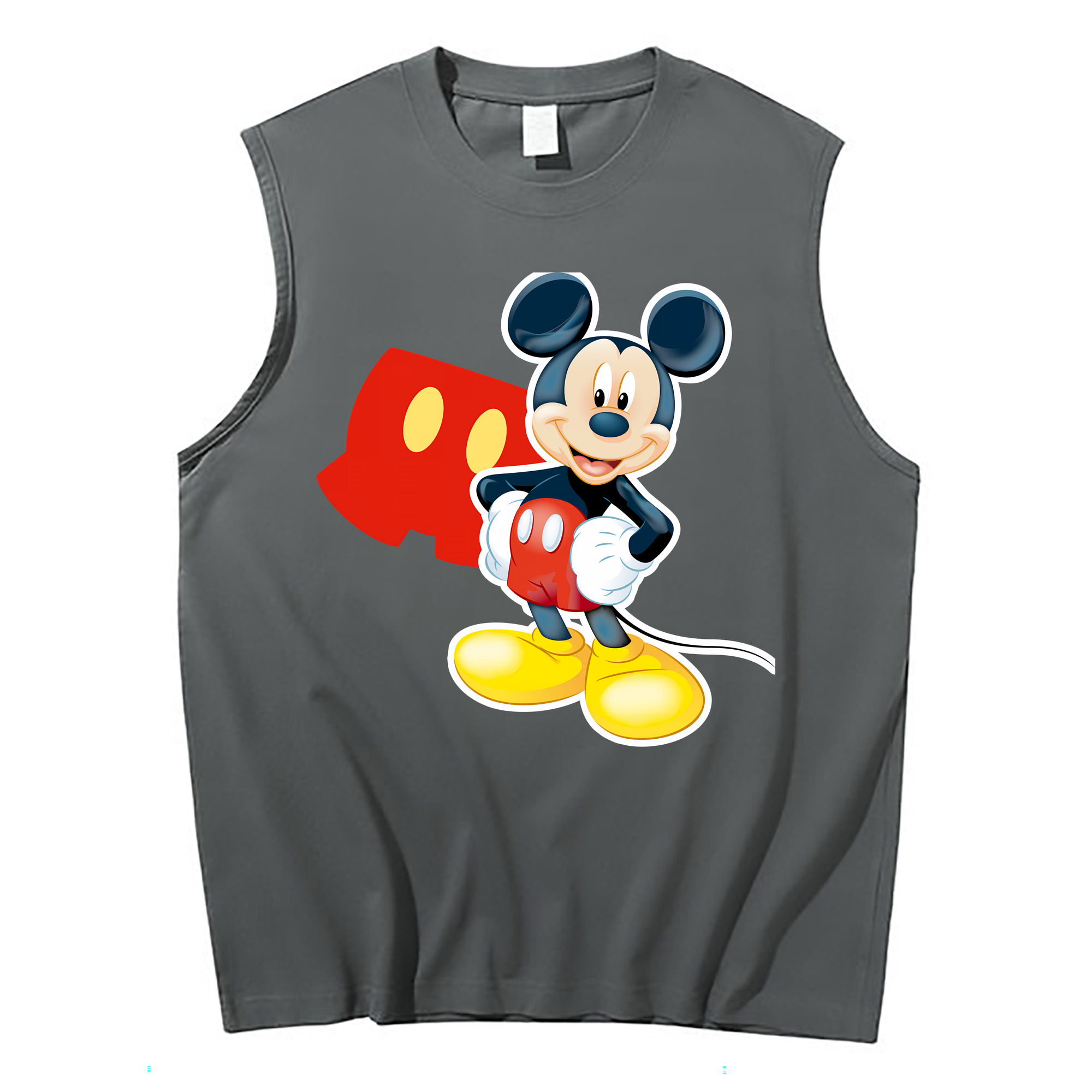 ミッキーマウス Mickey Mouse コットン100％タンクトップ（フロントプリント）